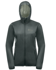 Jack Wolfskin Windhain Hoody Kadın Yeşil Softshell - Yeşil
