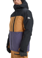 Quiksilver Sycamore Block 20k Jk Erkek Kahverengi Snowboard Ceketi