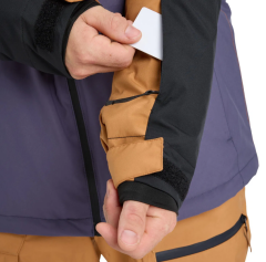 Quiksilver Sycamore Block 20k Jk Erkek Kahverengi Snowboard Ceketi