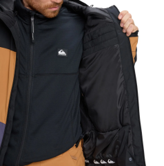 Quiksilver Sycamore Block 20k Jk Erkek Kahverengi Snowboard Ceketi