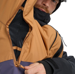 Quiksilver Sycamore Block 20k Jk Erkek Kahverengi Snowboard Ceketi